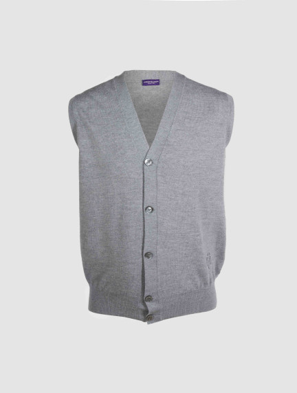 Patrick Hellmann CollectionGrey Vest 100% Woolimage1082